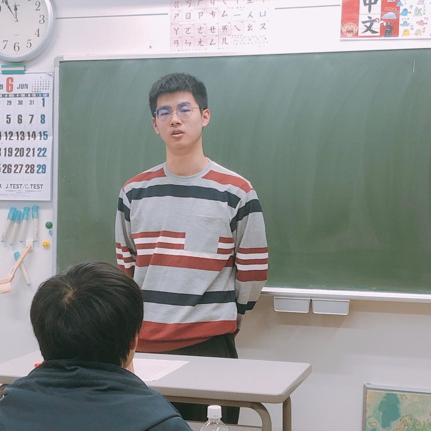 学校生活スピーチコンテストに向けての練習